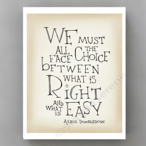... print, Harry Potter movie - Albus Dumbledore quote poster - Thumbnail