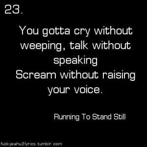 one of my favorite U2 songs. Running to Stand Still ~Joshua Tree