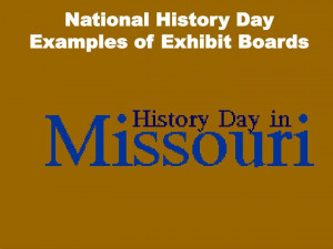 national history day exhibit boards