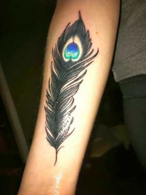 Peacock feather tattoo pictures