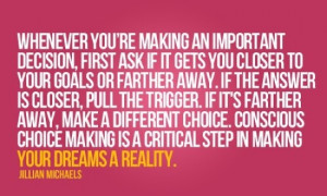 Jillian Michaels First Step to Make Your Dreams a Reality