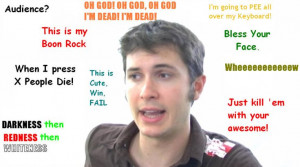 ... pic of Toby Turner (better known as Tobuscus) with a few of his quotes