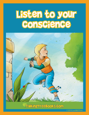 ... poster with positive quote for kids on listening to your conscience