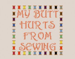 Sewing Cross Stitch Pattern - Funny Cross Stitch PDF ...