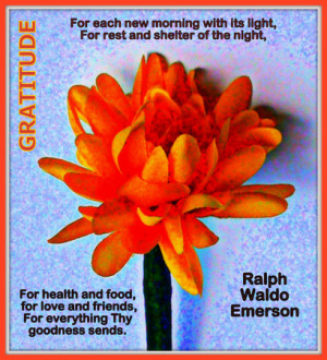Ralph Waldo Emerson Gratitude Quote and Image