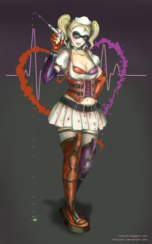 Hellooo Nurse! ~ Harley Quinn (Arkham Asylum) by helyxzero