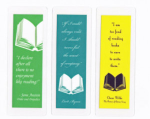 ... bookmark s with quotes about books and reading from famous authors