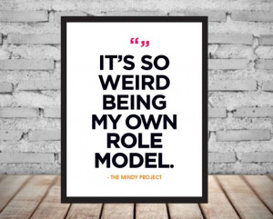 THE MINDY PROJECT Role Model Print by heyheatherco on Etsy, $16.00