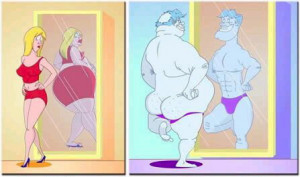 cartoons-men-vs-women-mirror-jokes