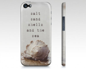 Beach Quote Seashell Photo iPhone Case OR Samsung Galaxy Case Summer ...