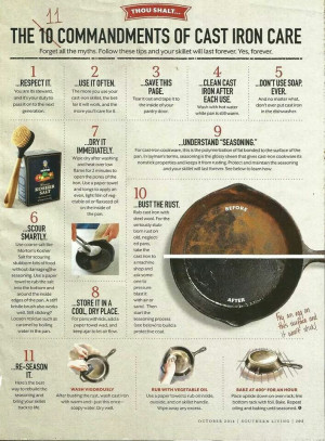 11 Commandments Of Cast Iron, Iron Cooking, Southern Living, Cast Iron ...