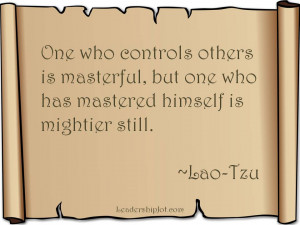 Lau Tzu Quote on Managing Yourself