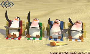Penguins of Madagascar Taned Penguins