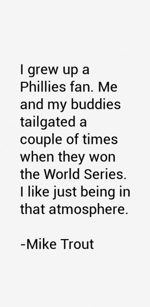grew up a Phillies fan. Me and my buddies tailgated a couple of ...
