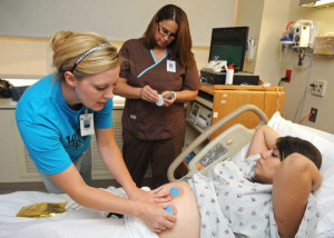 Labor and delivery nurse Jennie Jackson, left, and labor and delivery ...