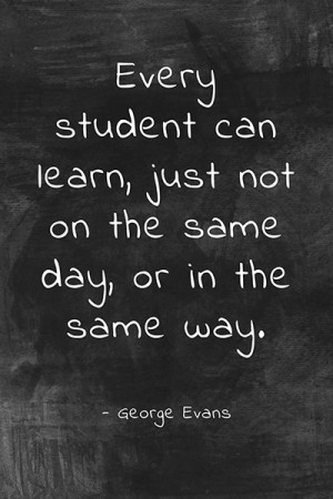 ... Student Can Learn (George Evans Quote), classroom motivational poster