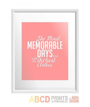 Laundry quote print The most memorable days end with by MiraDoson, $11 ...