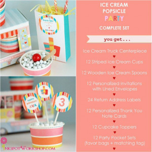 Cream-Popsicle-Party-Complete-Party-Set-with-cardboard-ice-cream-truck ...