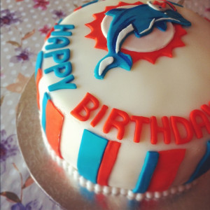 Miami Dolphins Birthday Cake