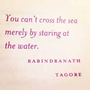 You Can’t Cross The Sea Merely By Staring At The Water