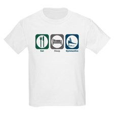 Eat Sleep Gymnastics Kids Light T-Shirt for