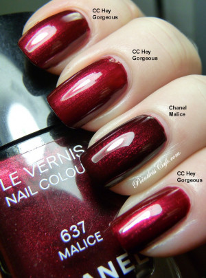 color club hey gorgeous vs chanel malice color club hey