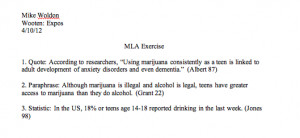 One the second page, you will give all the citations for all the ...