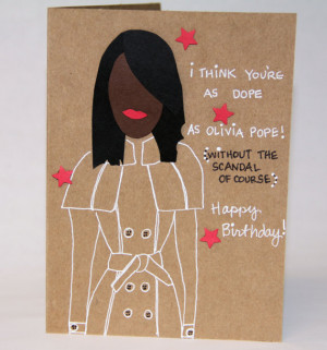 Scandal Fan- Birthday Card