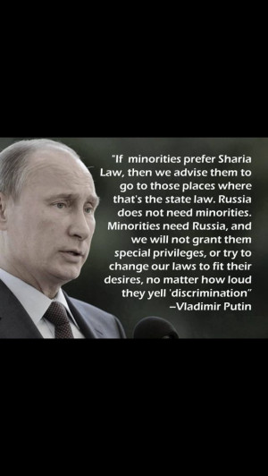 Vladimir Putin on Sharia Law -( It's just common sense but the joker ...