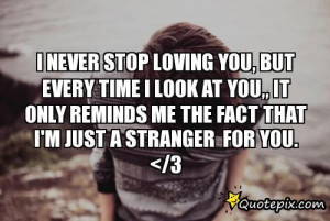 Never Stop Loving You...
