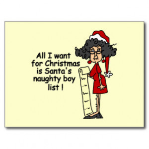 Santa's Naughty Boy List Postcards