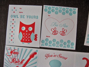 Letterpress Valentine's Day Cards by dolcepress, via Flickr