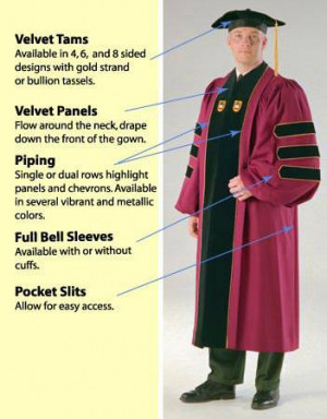 To fully customize your doctoral gown,