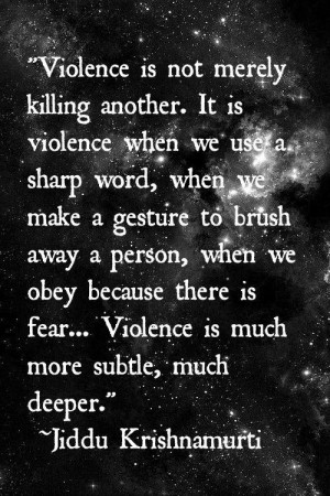 violence is more than the physical side...