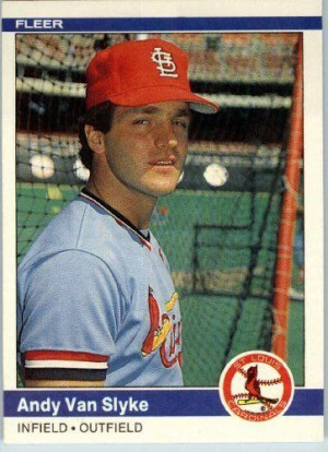 1984 Fleer # 339 Andy Van Slyke St. Louis Cardinals Baseball Card ...