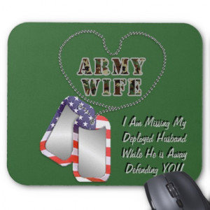 Army Wife Love Husband Deployed Mousepad