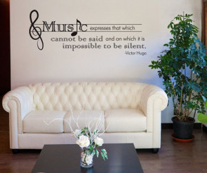 Vinyl Wall Decal Sticker Victor Hugo Music Quote by Stickerbrand, $39 ...
