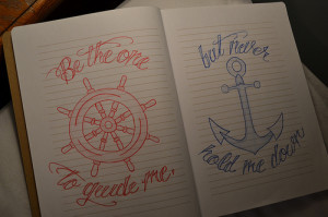 anchor, drawing, photography, text