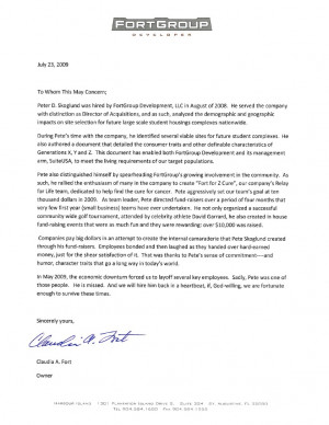 employment reference letter of recommendation