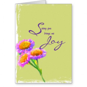Purple Daisies Can't Wait to See You Again Card