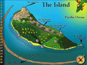 Image Map of the Island Lord of the Flies William Golding