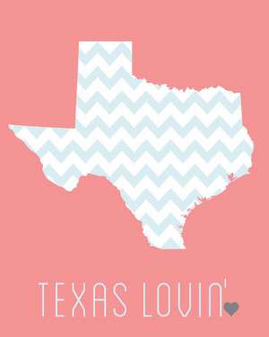 Chevron Texas State 8x10 Digital Print