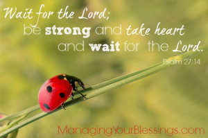 Scripture Sunday (Psalm 27:14) || ManagingYourBlessings.com