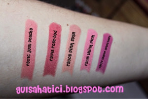 Swatchlarını yaptım (pek başarılı olamasamda)