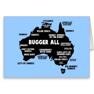 Funny Aussie map Card