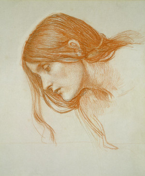 Study Of A Girls Head Drawing