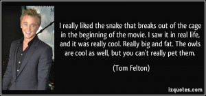 the snake that breaks out of the cage in the beginning of the movie ...
