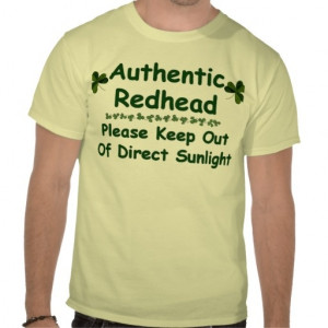 Authentic Redhead Shirts from Zazzle.com