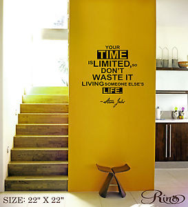 Steve-Jobs-Your-time-is-LIMITED-Wall-Vinyl-Decal-sticker-Famous-quote ...