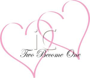 ... Clipart Image: Two Pink Valentine Hearts with 